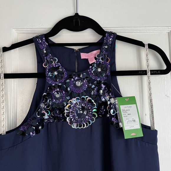 Lilly Pulitzer Celsea Shift Dress XS True Navy NWT - Picture 4 of 9